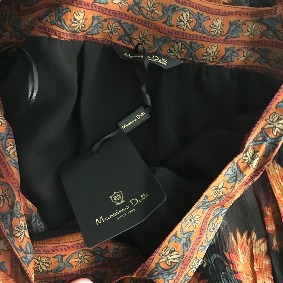 NWT Massimo Dutti M peasant dress floral BOHO - Picture 7 of 8